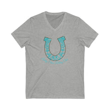 Load image into Gallery viewer, Unisex Jersey Short Sleeve V-Neck Tee