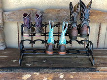 Load image into Gallery viewer, Black Horseshoe Boot Rack- 6 Pairs of Boots