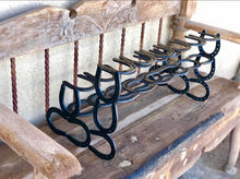 Load image into Gallery viewer, Black Horseshoe Boot Rack- 6 Pairs of Boots