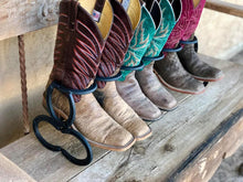 Load image into Gallery viewer, Black Horseshoe Boot Rack