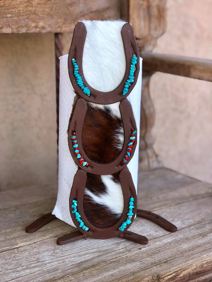 Turquoise Paper Towel Holder – Lucky Shoe Creations