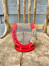 Load image into Gallery viewer, Red Horseshoe Earring Holder