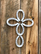 Load image into Gallery viewer, Silver Horseshoe Cross