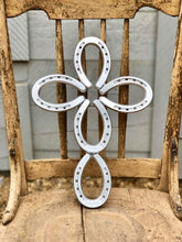Load image into Gallery viewer, Silver Horseshoe Cross
