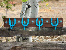 Load image into Gallery viewer, Rustic Horseshoe Coat Rack