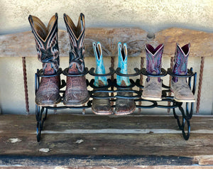 Black Horseshoe Boot Rack- 6 Pairs of Boots