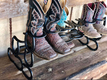 Load image into Gallery viewer, Black Horseshoe Boot Rack- 6 Pairs of Boots