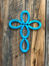 Load image into Gallery viewer, Turquoise Horseshoe Cross