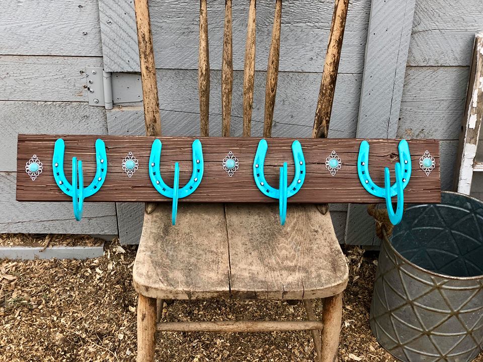 Rustic Horseshoe Coat Rack