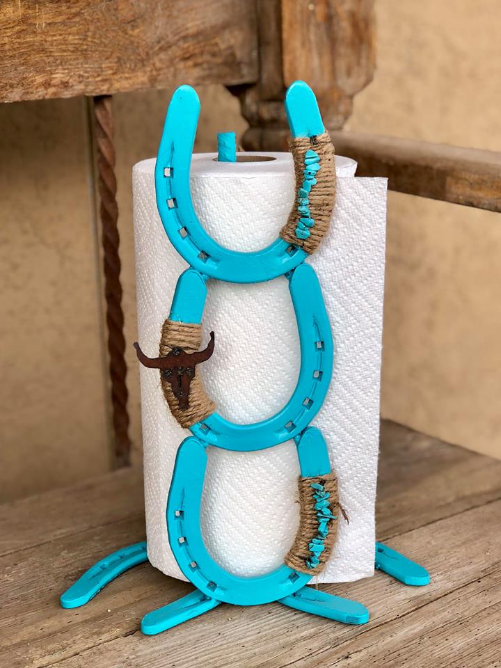 Turquoise Paper Towel Holder – Lucky Shoe Creations