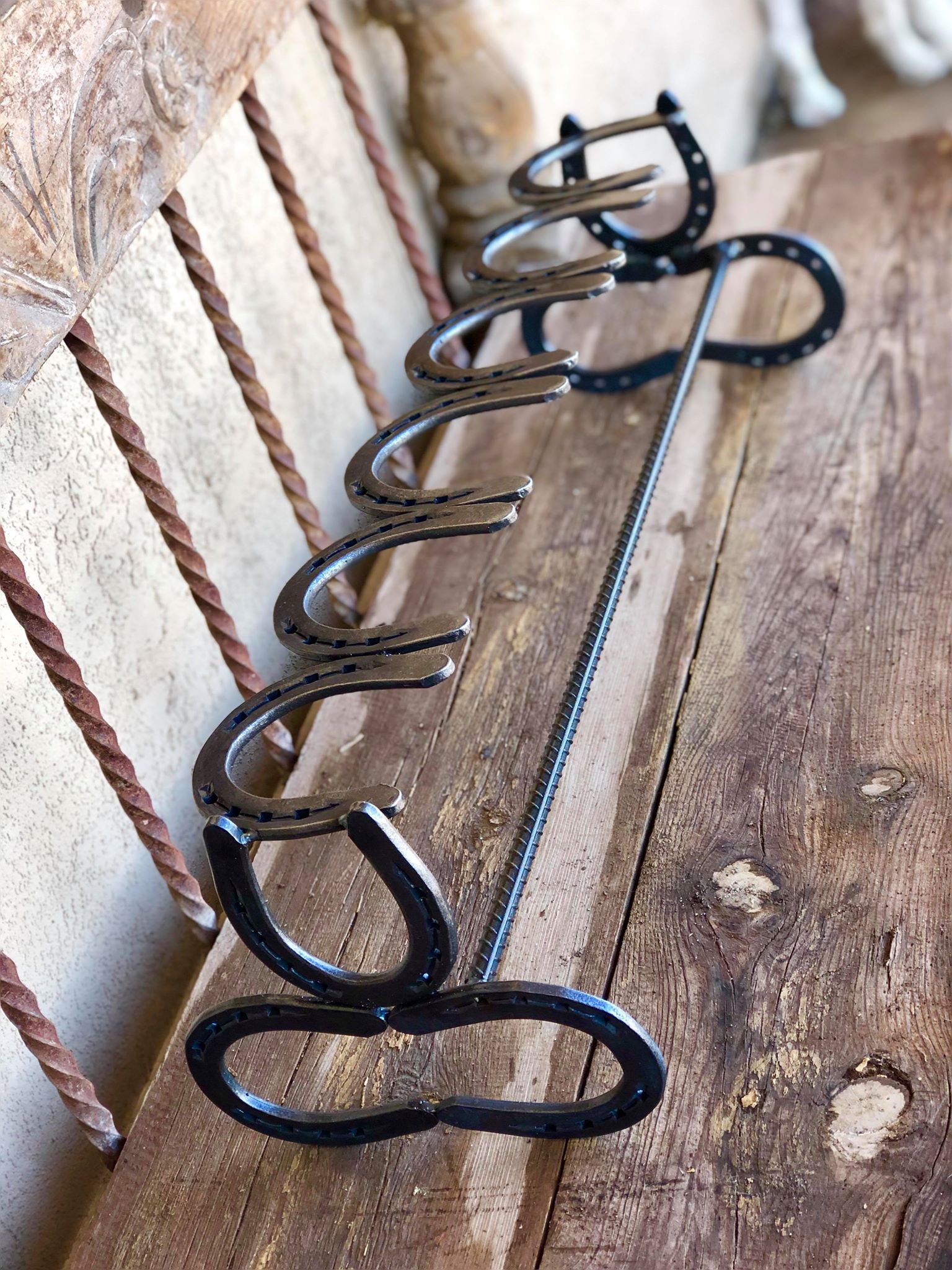 Black Horseshoe Boot Rack- 6 Pairs of Boots – Lucky Shoe Creations