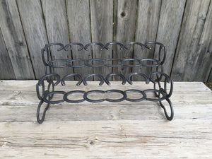 Natural Horseshoe Boot Rack- 6 Pairs of Boots