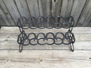 Natural Horseshoe Boot Rack- 6 Pairs of Boots